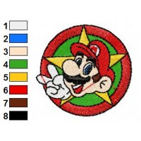 Mario Logo Embroidery Design